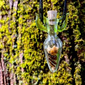 Vulture vial pendant